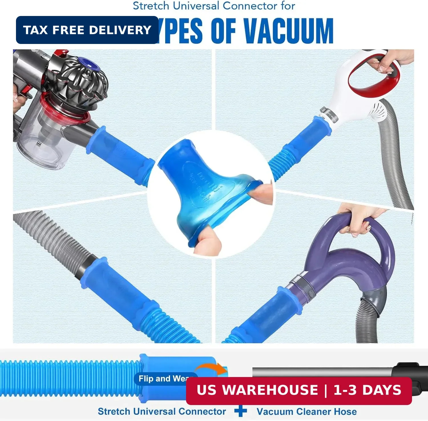 Sealegend Dryer Vent Cleaner Kit Vacuum Hose Attachment Compatible with Most Vac