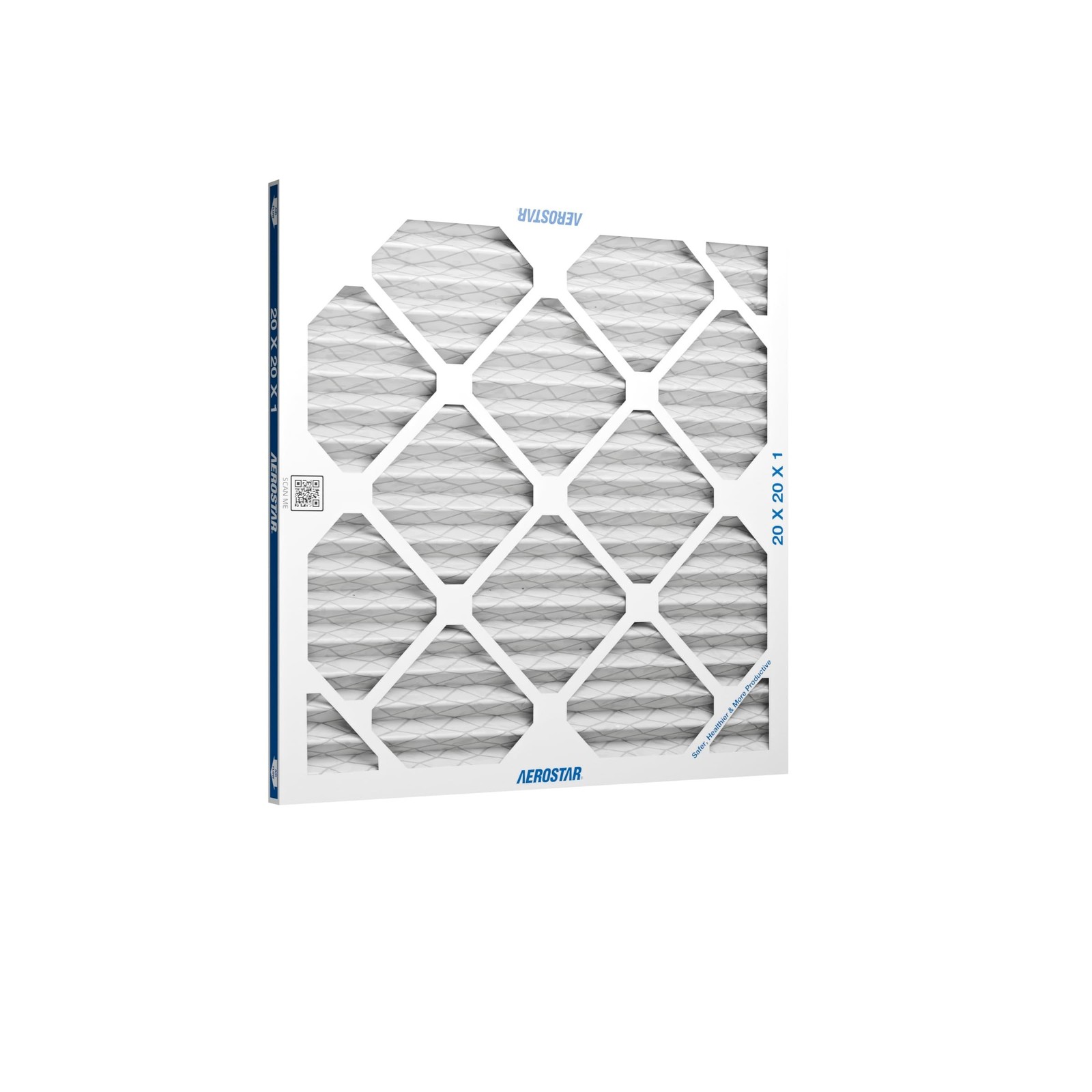 Aerostar 20x20x1 MERV 8 Air Filter, 6 Count, ACTUAL SIZE (19.75 x 19.75 x 0.7…