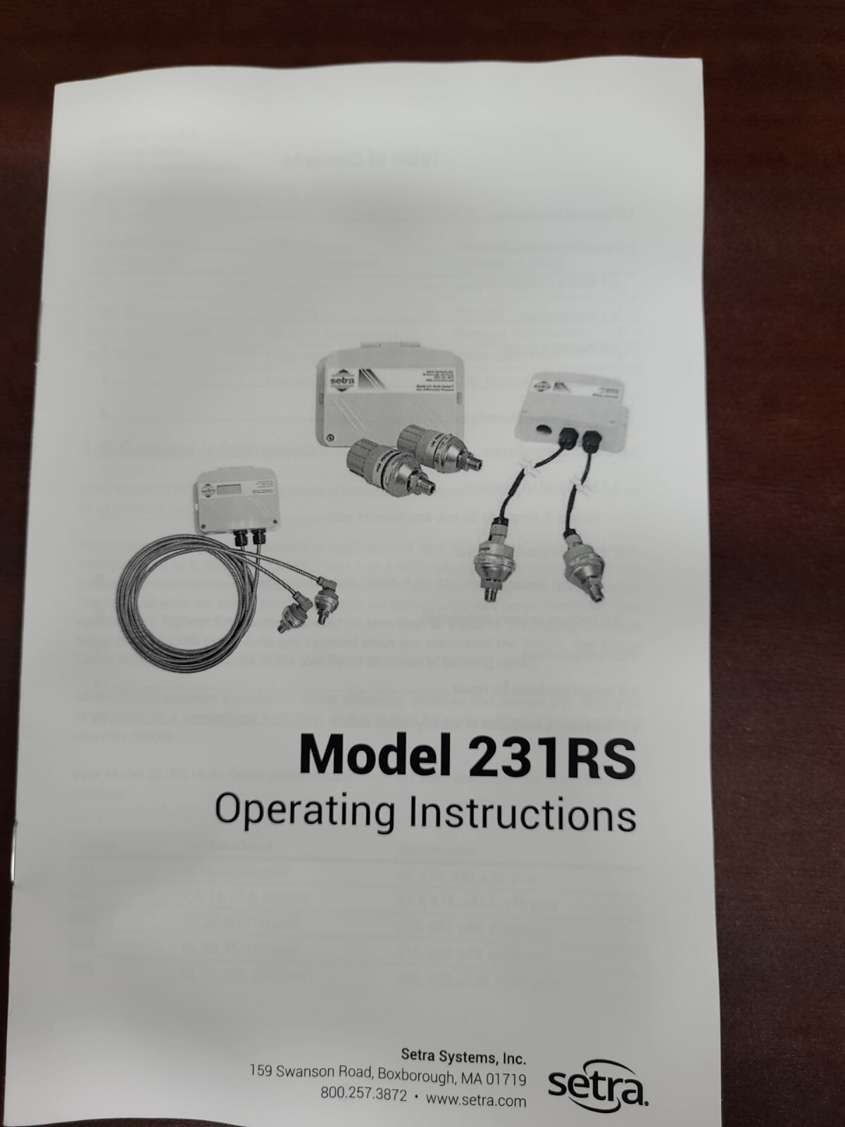 Setra’s Model 231 wet differential pressure 0 To 150psi