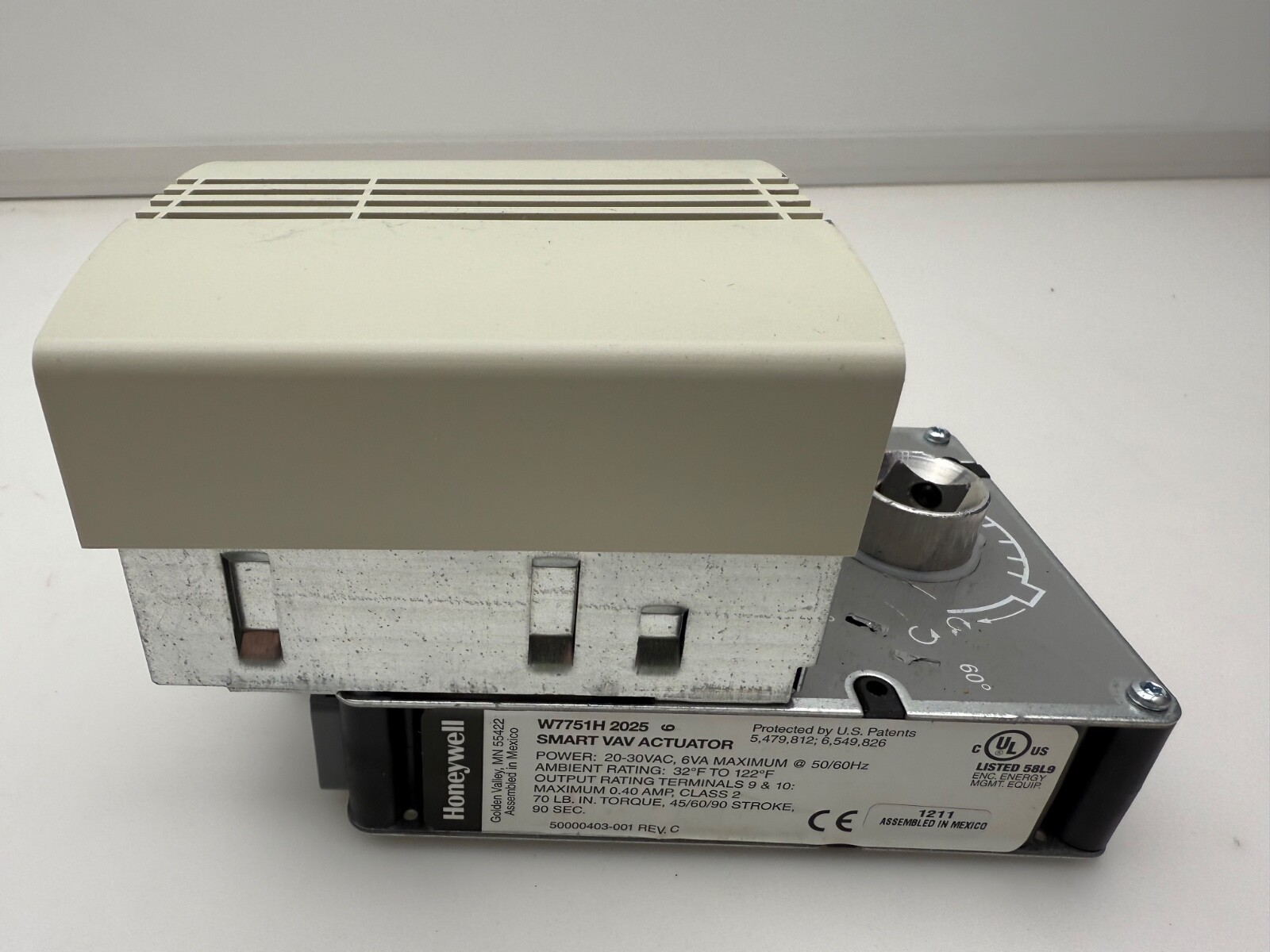 Honeywell W7751H 2025 Smart VAV Actuator W7751H2025