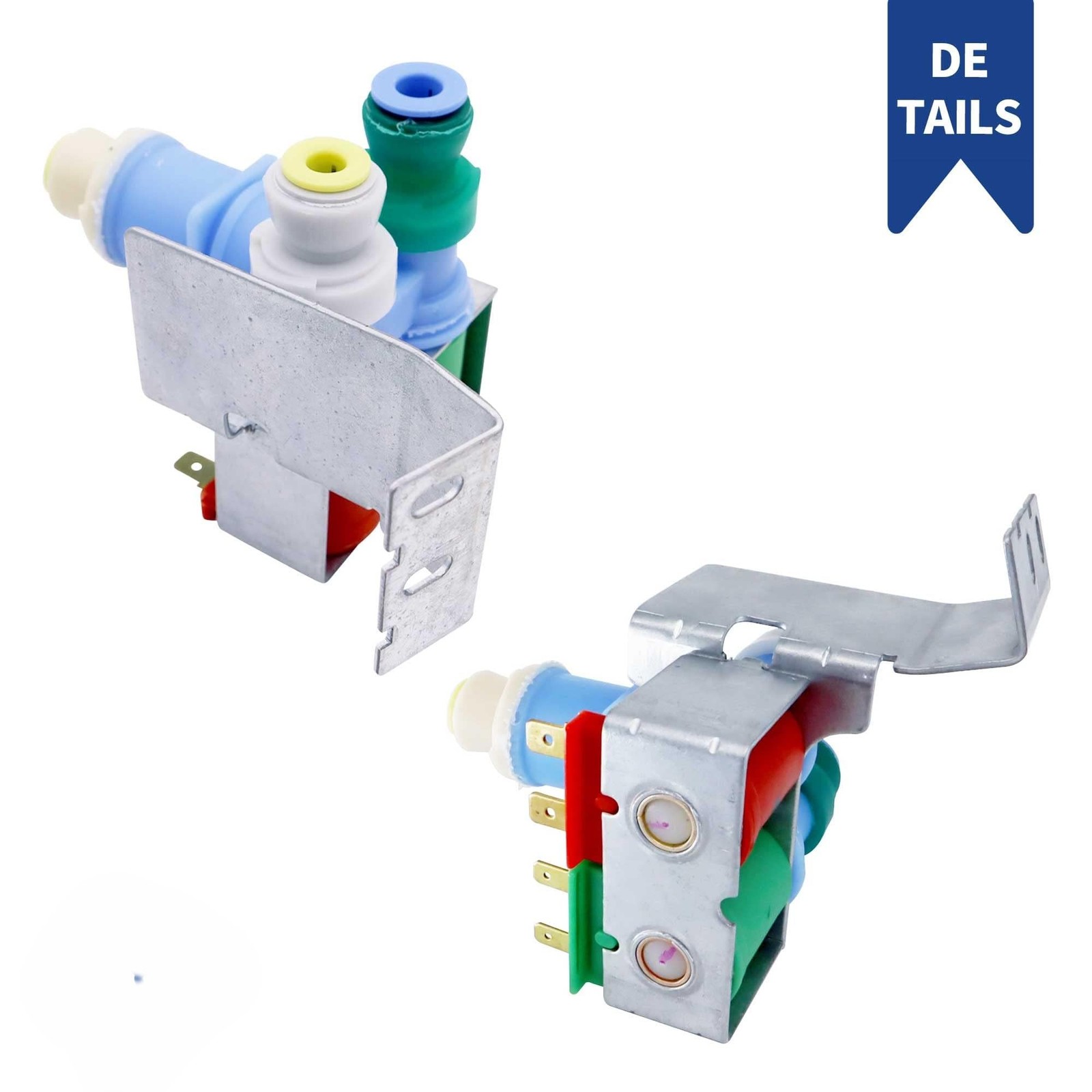 What’s Up? Refrigerator Water Inlet Valve Multicolor (Blue, Green, Red Ports)