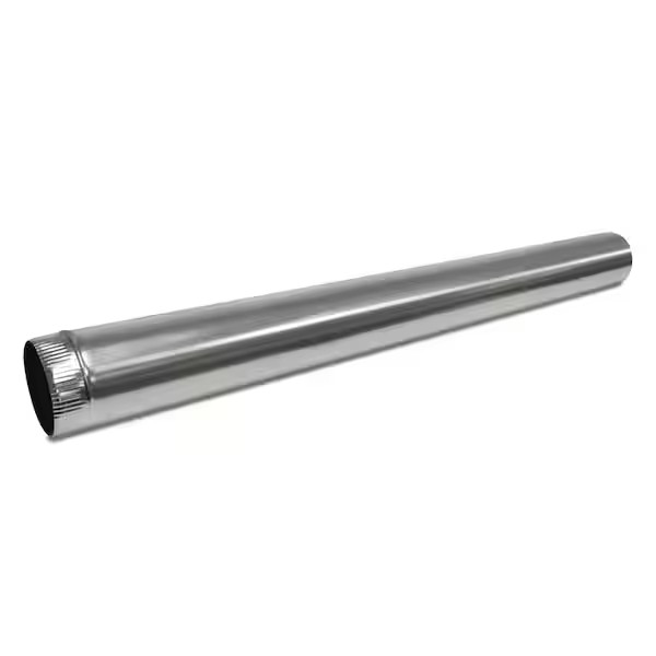 Master Flow 4 in. x 5 ft. Round Metal Duct Pipe