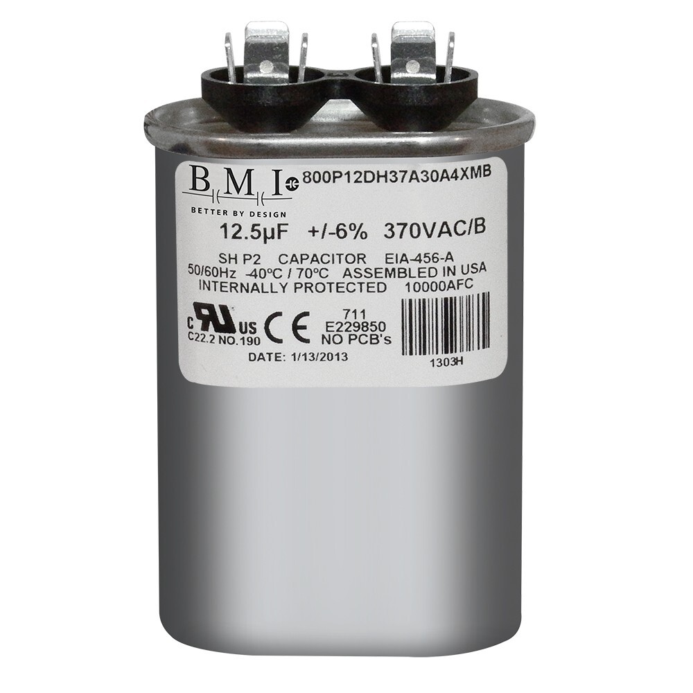 USA 12.5 uf MFD 370 VAC Oval CBB65 Run Capacitor 50/60 Hz AC Electric-Lot-1