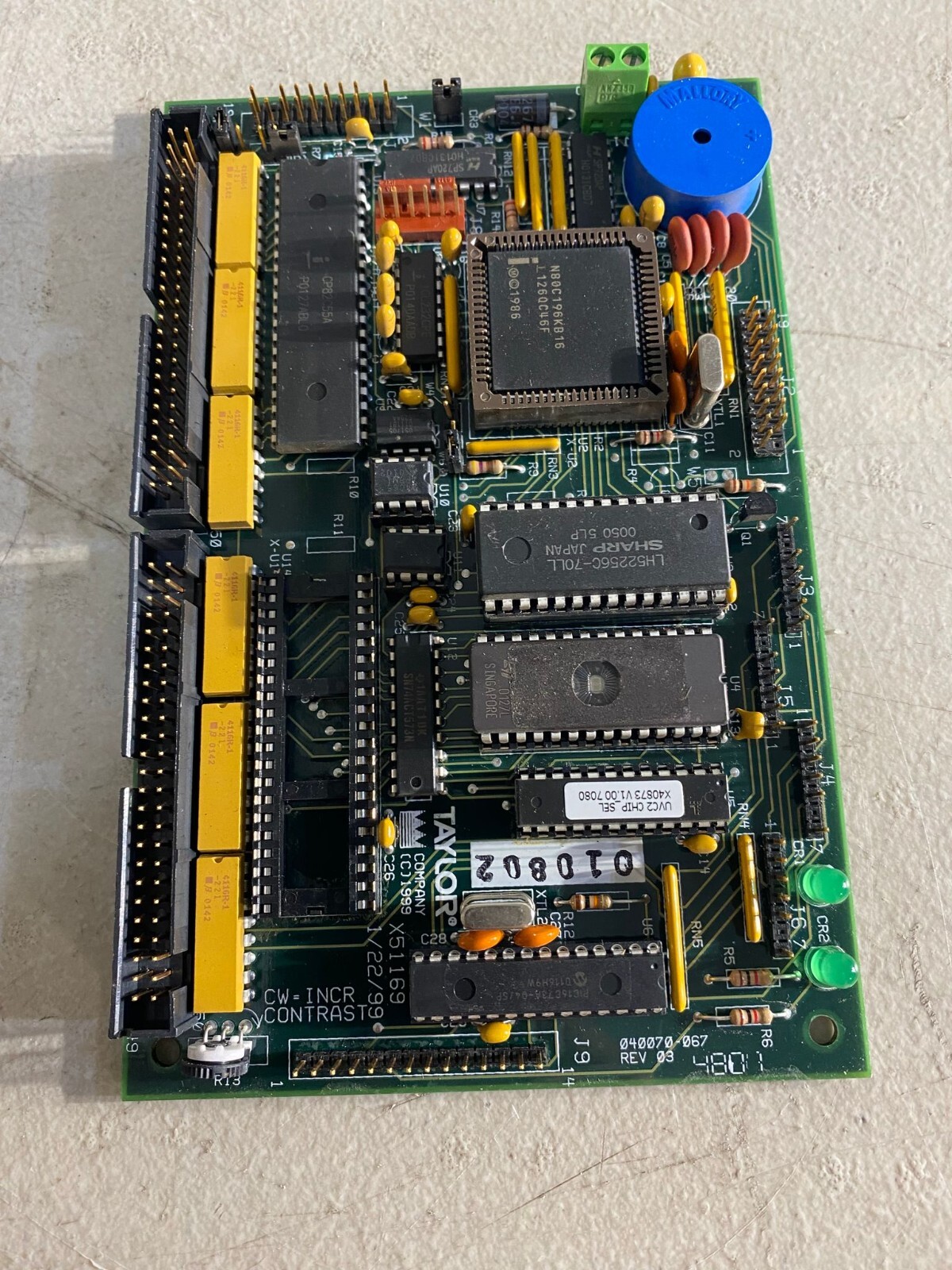 Taylor X51169 040070-067 Rev. 03 Parts Interface Board for FCB Frozen Drink Mach
