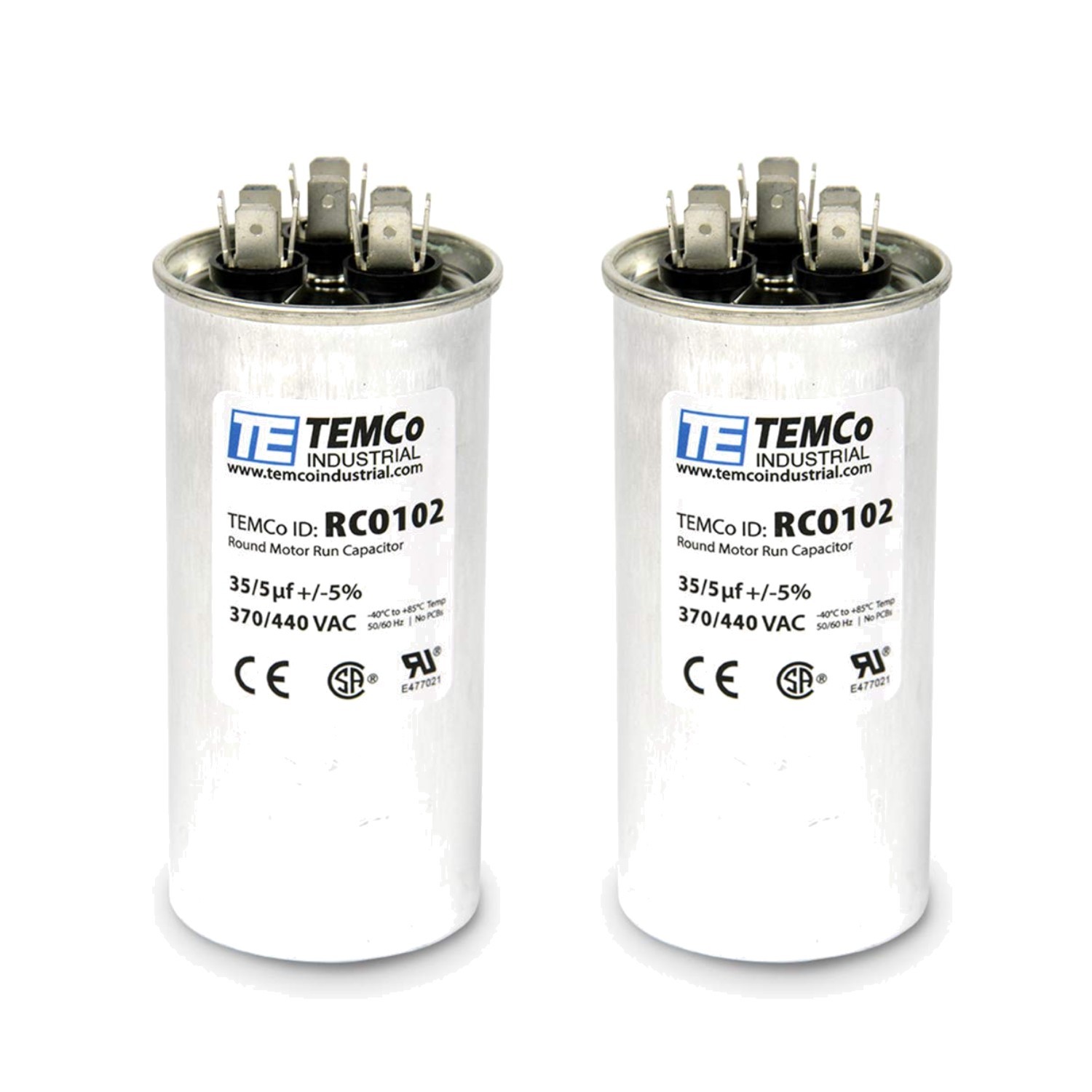 High Quality 35/5 uF Dual Run Capacitor x2