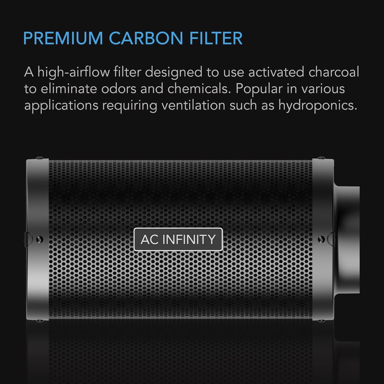 AC Infinity Air Carbon Filter 6 Inch for Hydroponics, Grow Rooms