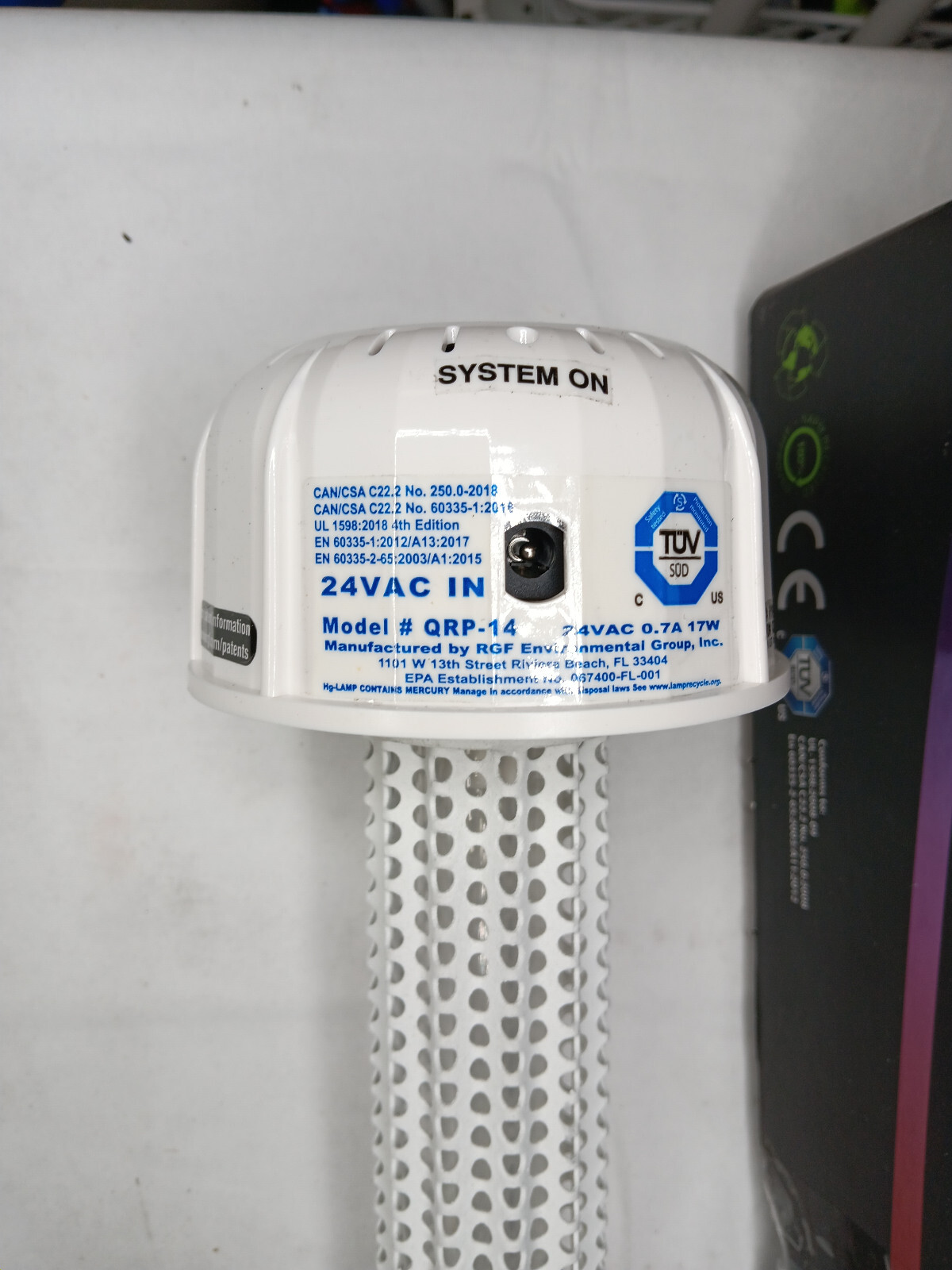 QRP-14 GUARDIAN AIR 14″ In-Duct Air Purification System