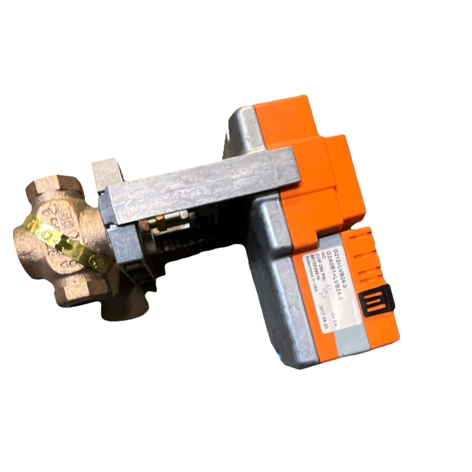 Belimo LV824-3 HVAC Control Valve with Brass Body, Motorized Actuator Assembly