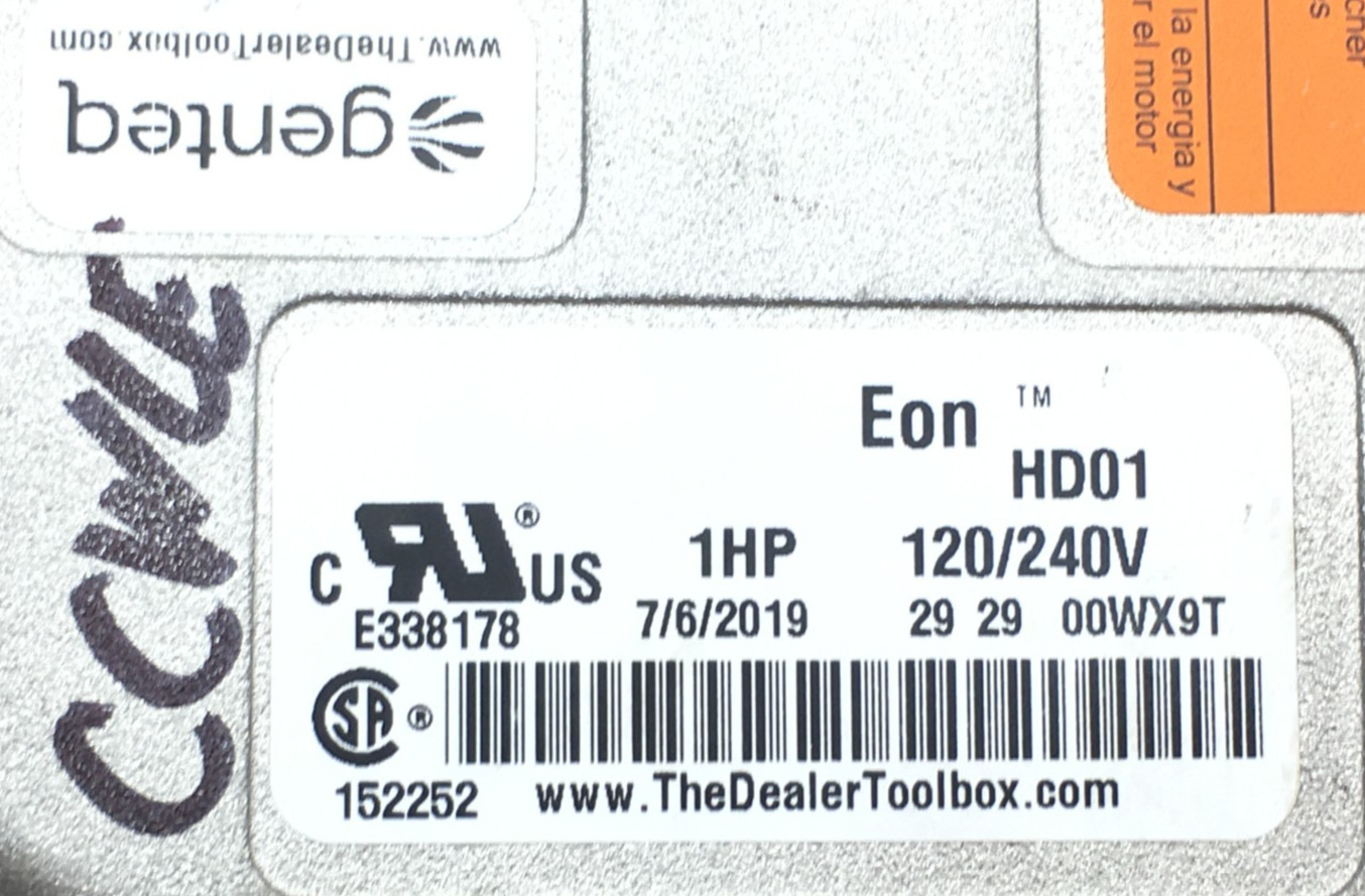 Genteq EON 1HP Module Only HD01 120/240V CCW Lead End rotation tested used #J215