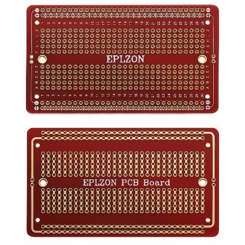 Gold Plated Solderable Breadboard PCB Board DIY Electronics Arduino Color: Red