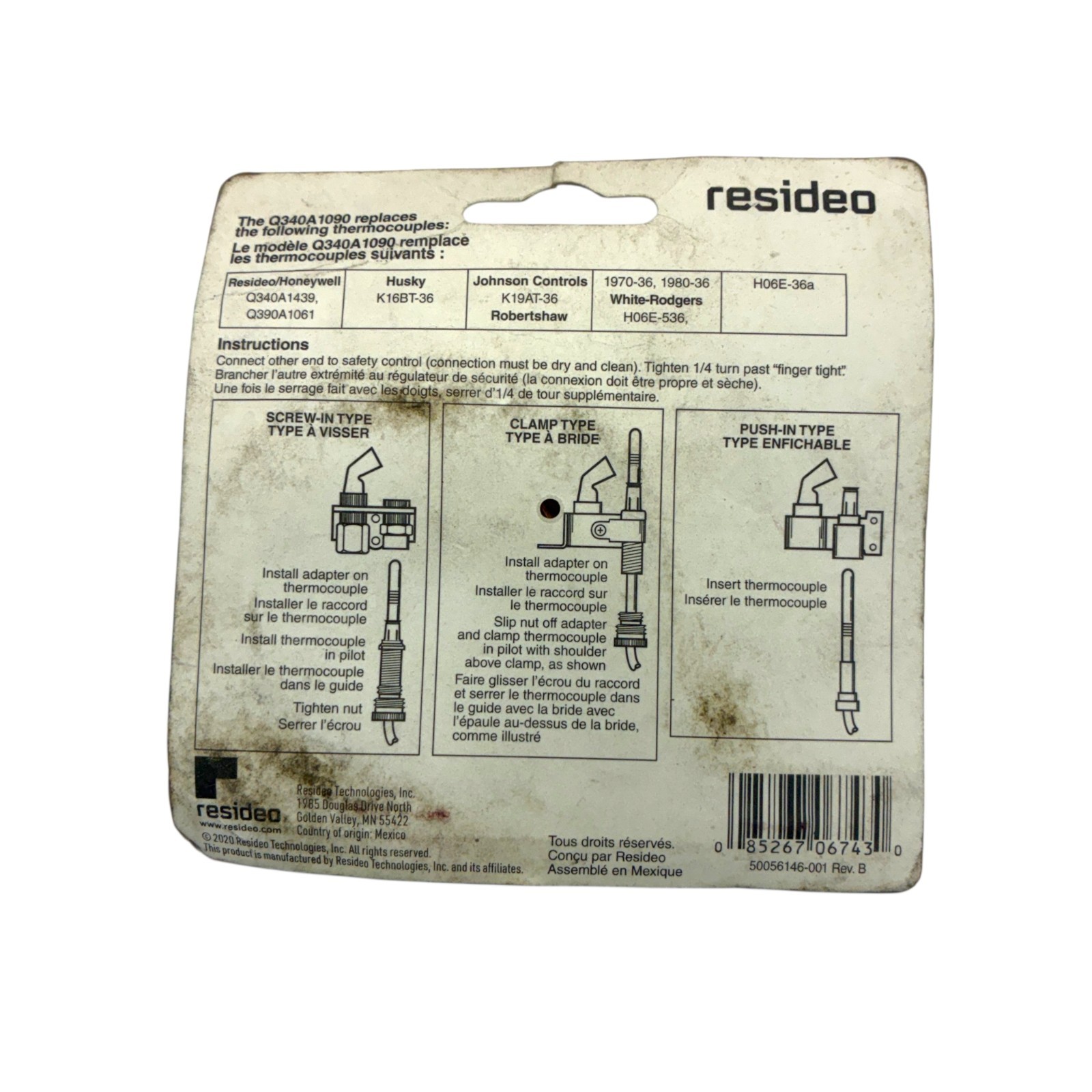 Resideo Honeywell Q340A1090 36″ Universal Thermocouple 30mV