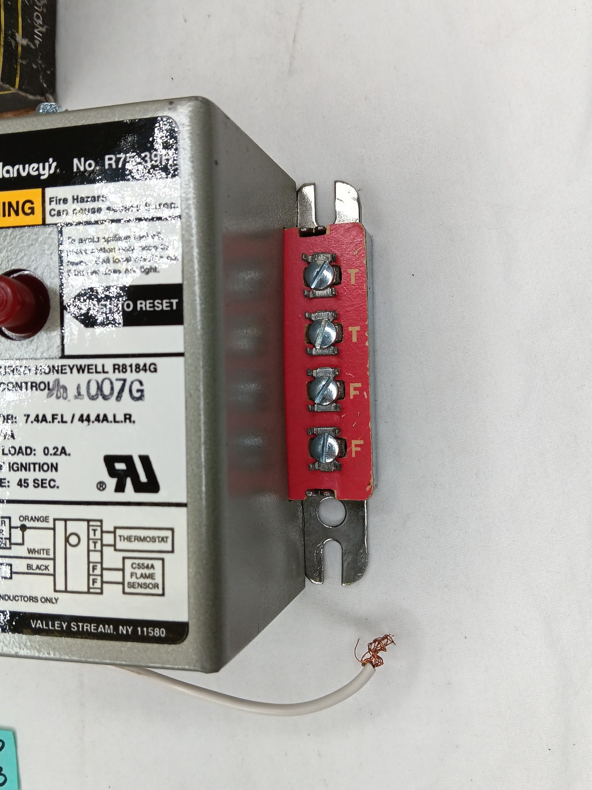 Sid Harvey’s R75-39R, Honeywell R8184G Burner Control CAD Cell Relay, 45 Sec.
