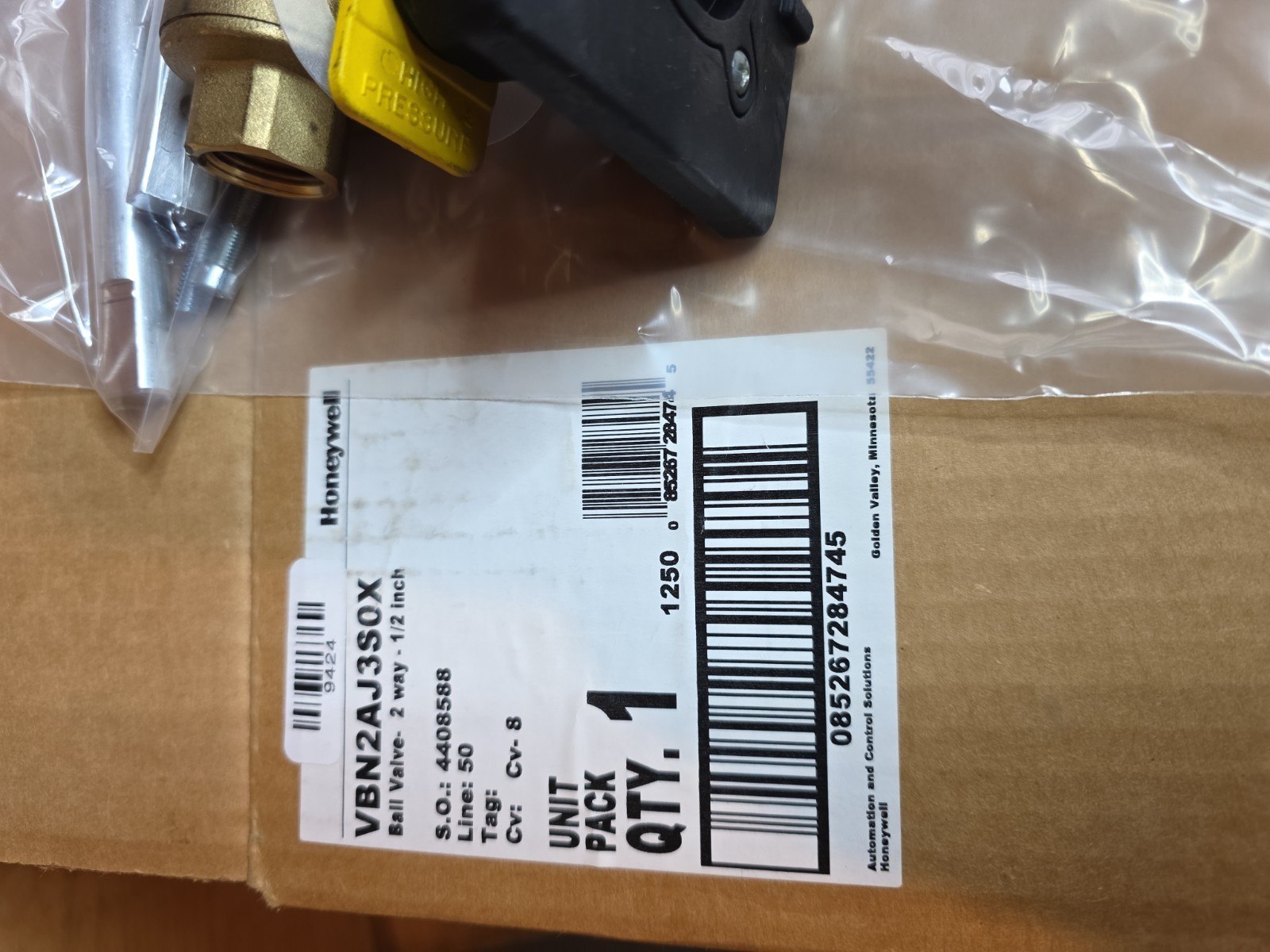 Honeywell VBN2AJ3S0X Ball Valve 2 Way 1/2 In NEW *WE*SHIP*TODAY*