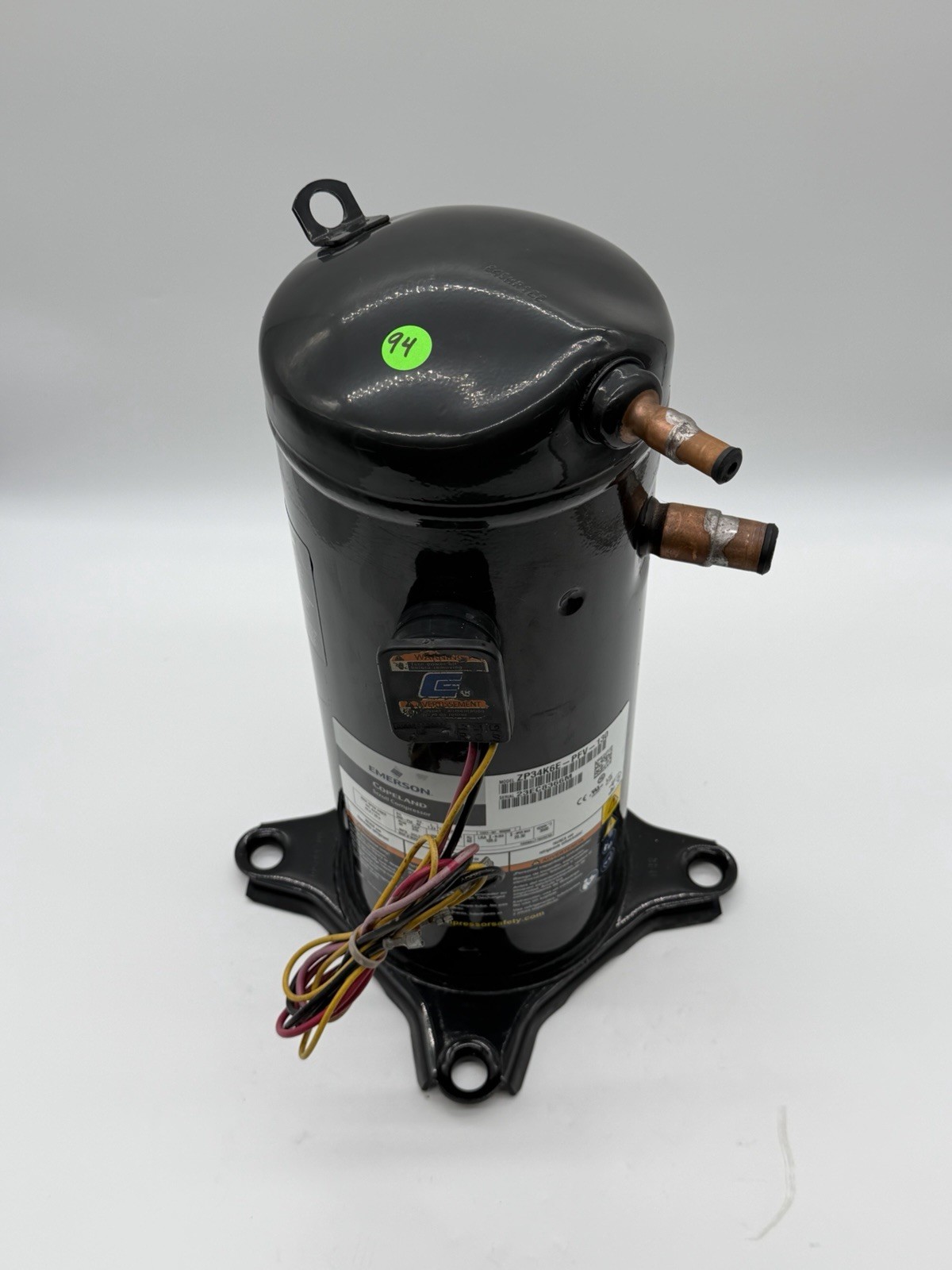 3 Ton Copeland ZP34K6E-PFV-130 Scroll Compressor R410A 208/230V 1 PH Tested