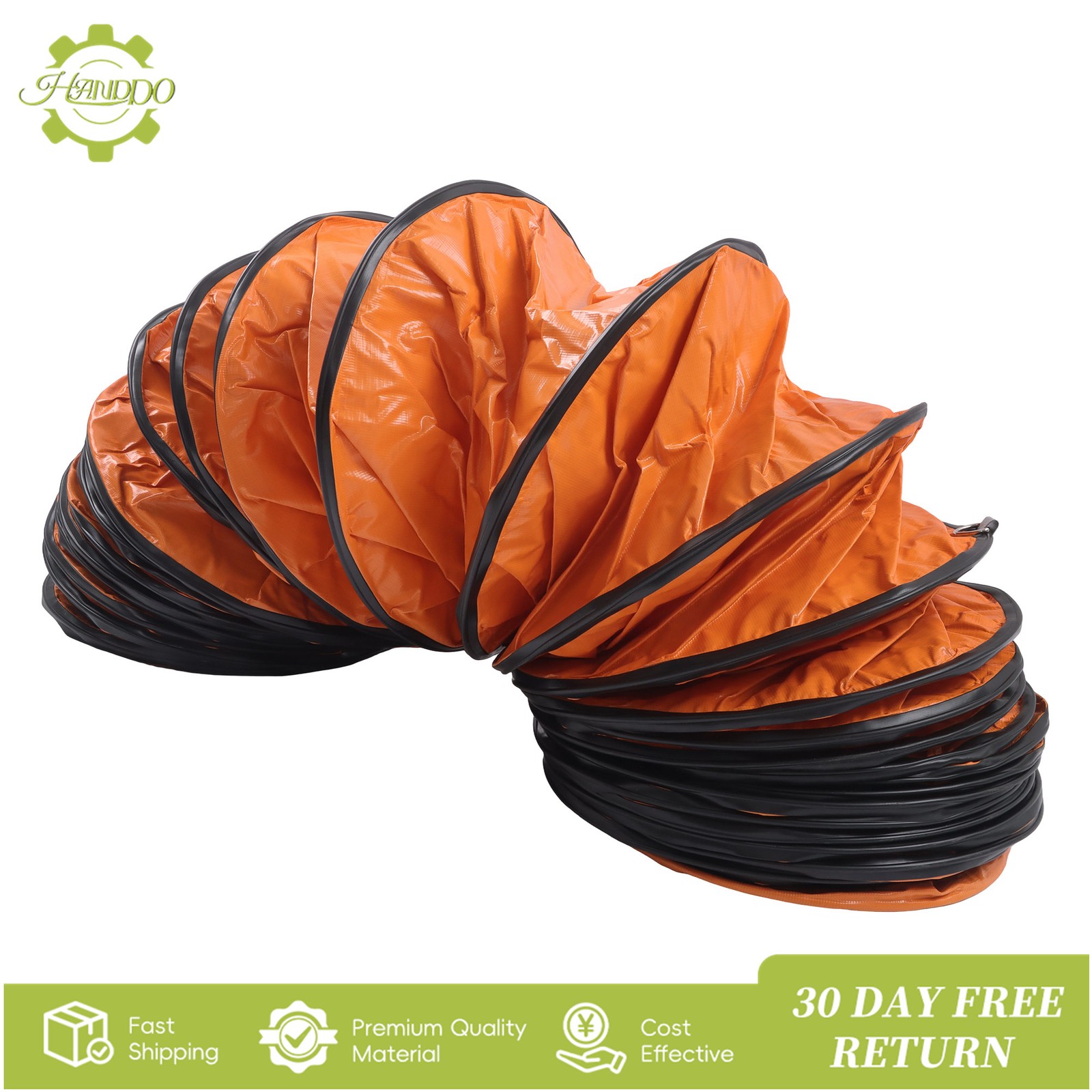 10″×25ft PVC Flexible Duct Hose, HVAC Duct Hosing Flame Retardant for Ventilator