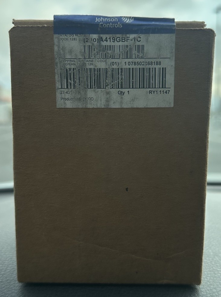 Johnson Controls A419GBF-1C Single Stage Temp Controller 24 VAC SEALED BOX