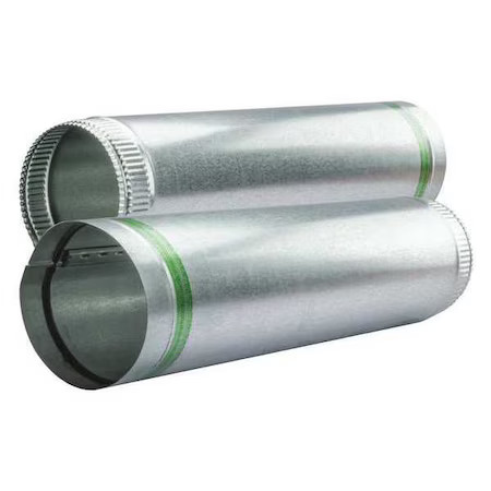 Greenseam Gr60spbgp14ga24 Round Rigid Ducts, 14 In Duct Dia, Galvanized Steel,