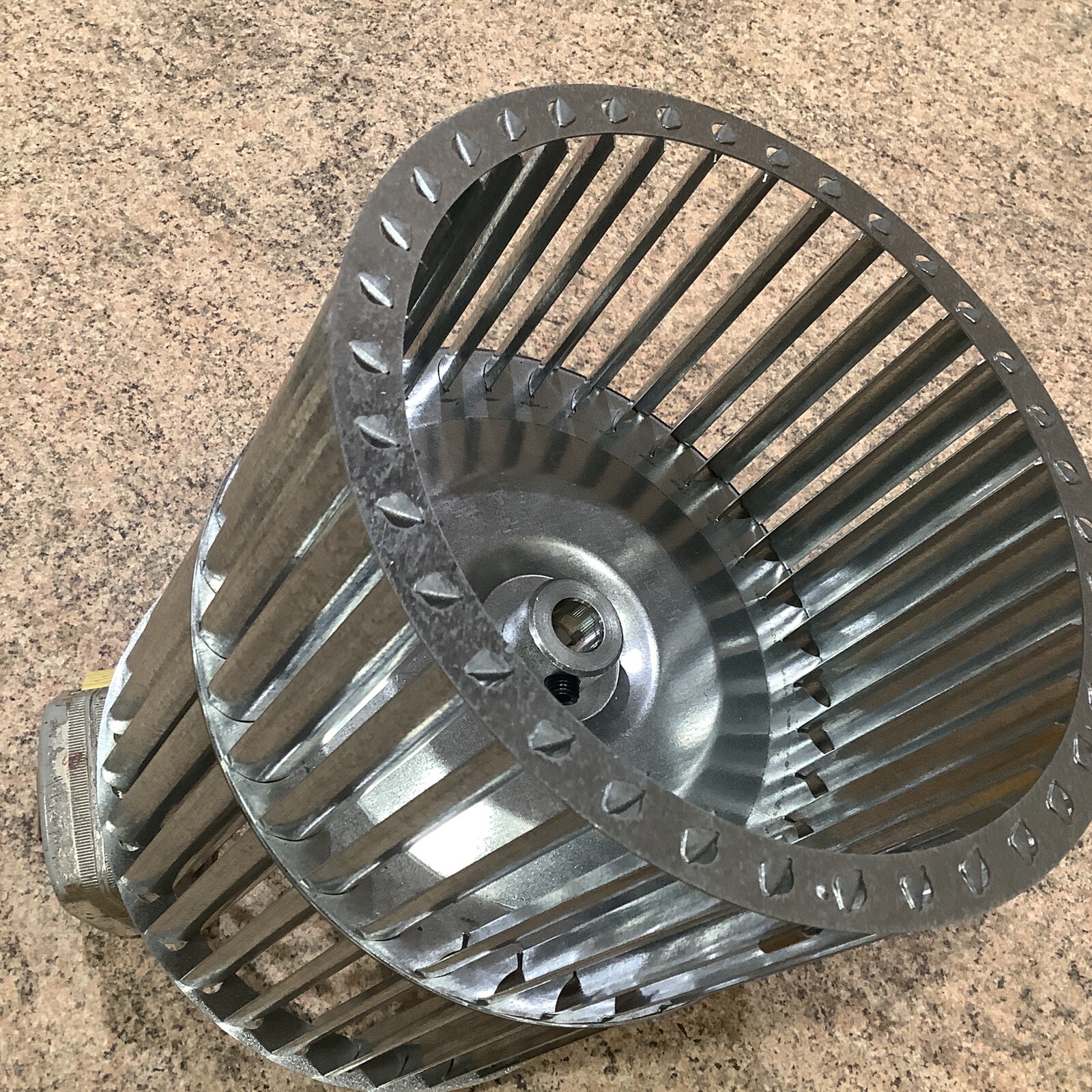 Dual Side Squirrel Cage Blower Wheel 7-1/4” long X 6-3/4” Diameter, 1/2” Shaft