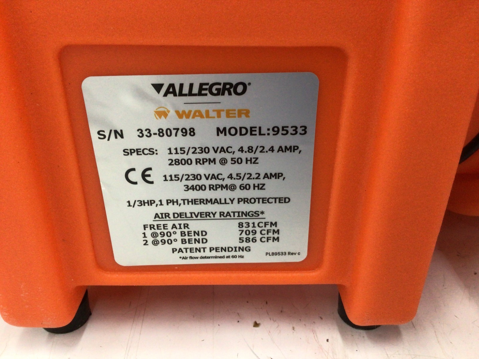Allegro 9533-15 8″ Compaxial AC Plastic Blower with Canister & 15ft Duct