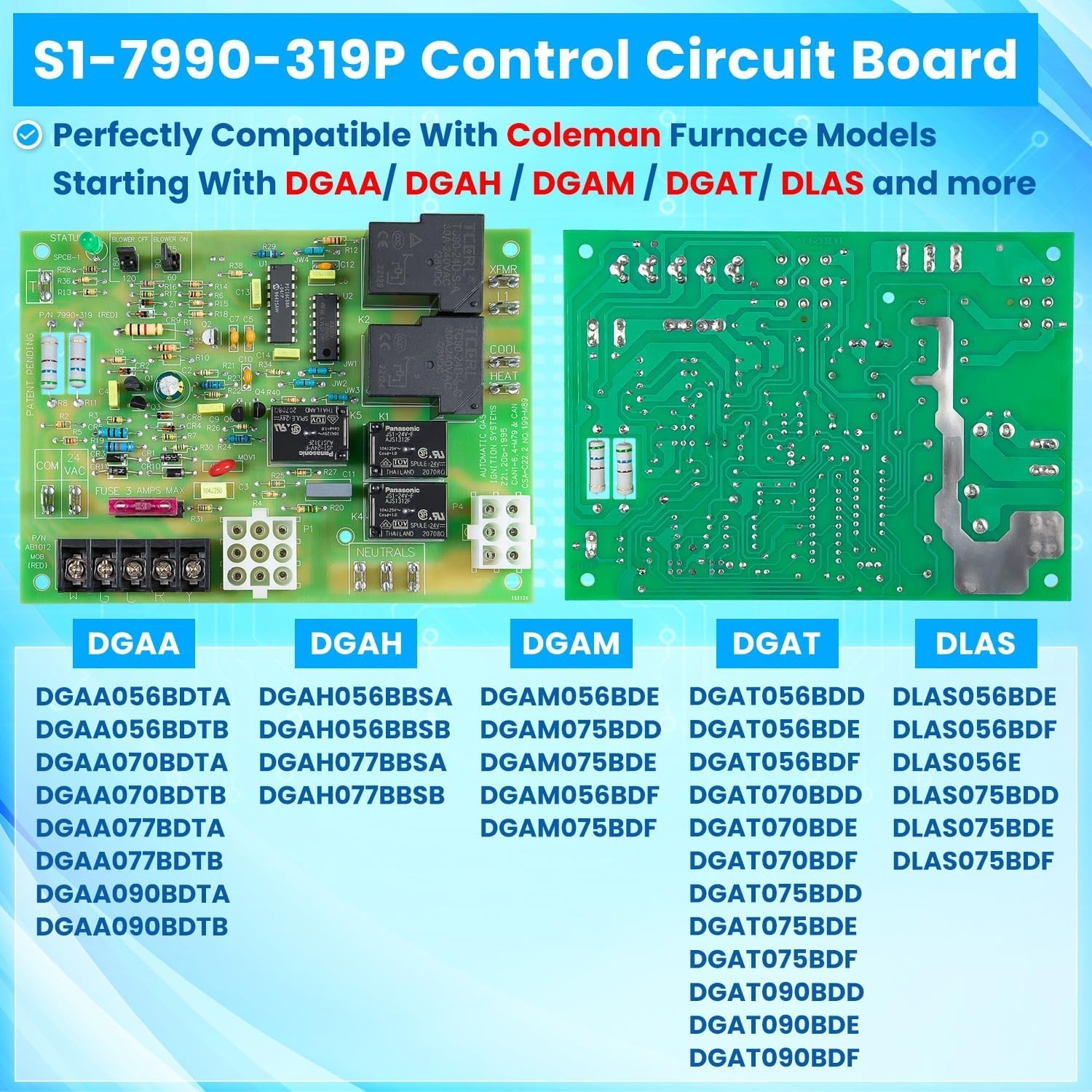 Upgraded OEM Furnace Control Board for Coleman & York Models – Reliable Perfo…