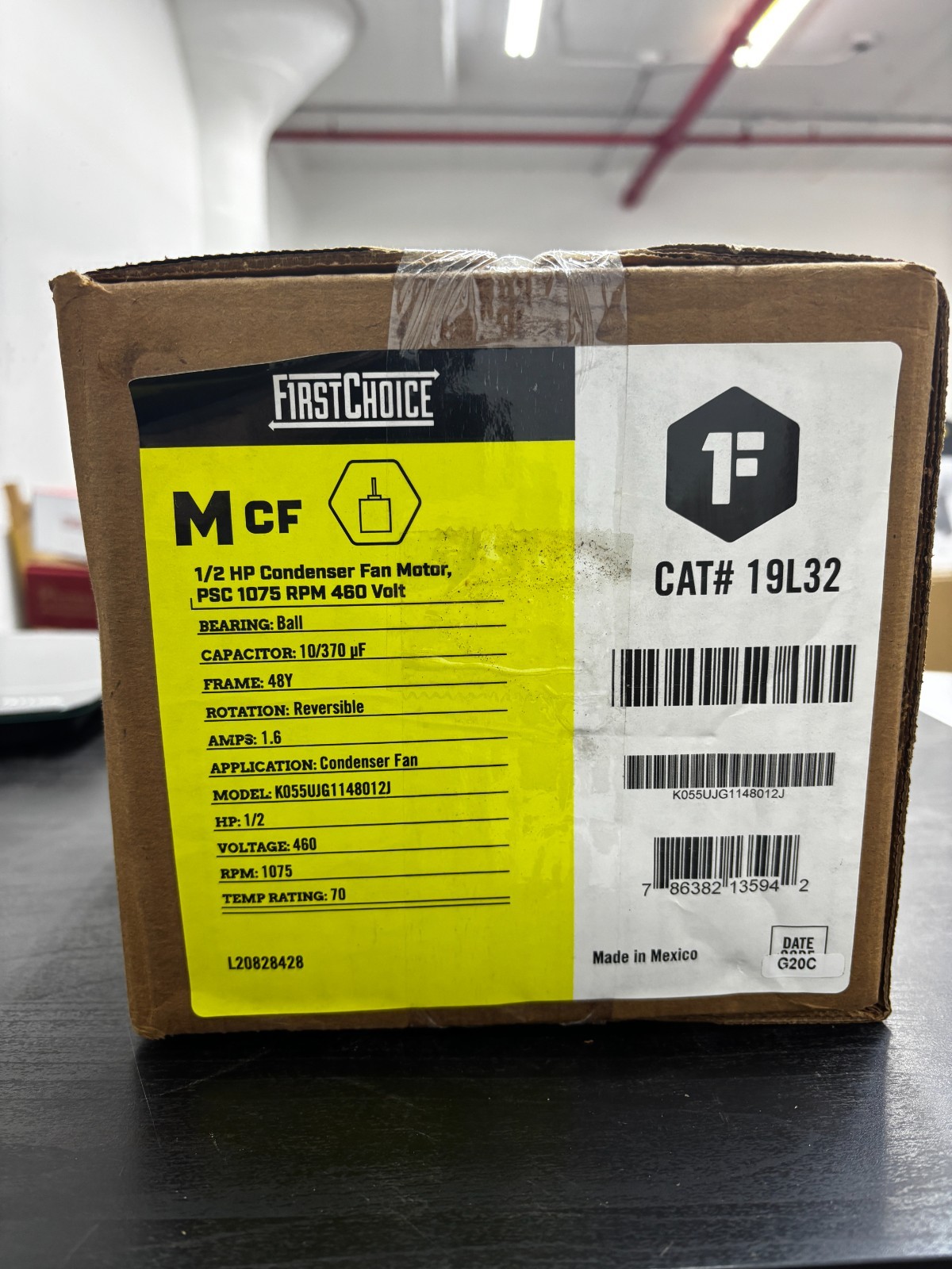 FirstChoice 1/2 HP Condenser Fan Motor 1075 RPM 460V 48Y K055UJG1148012J