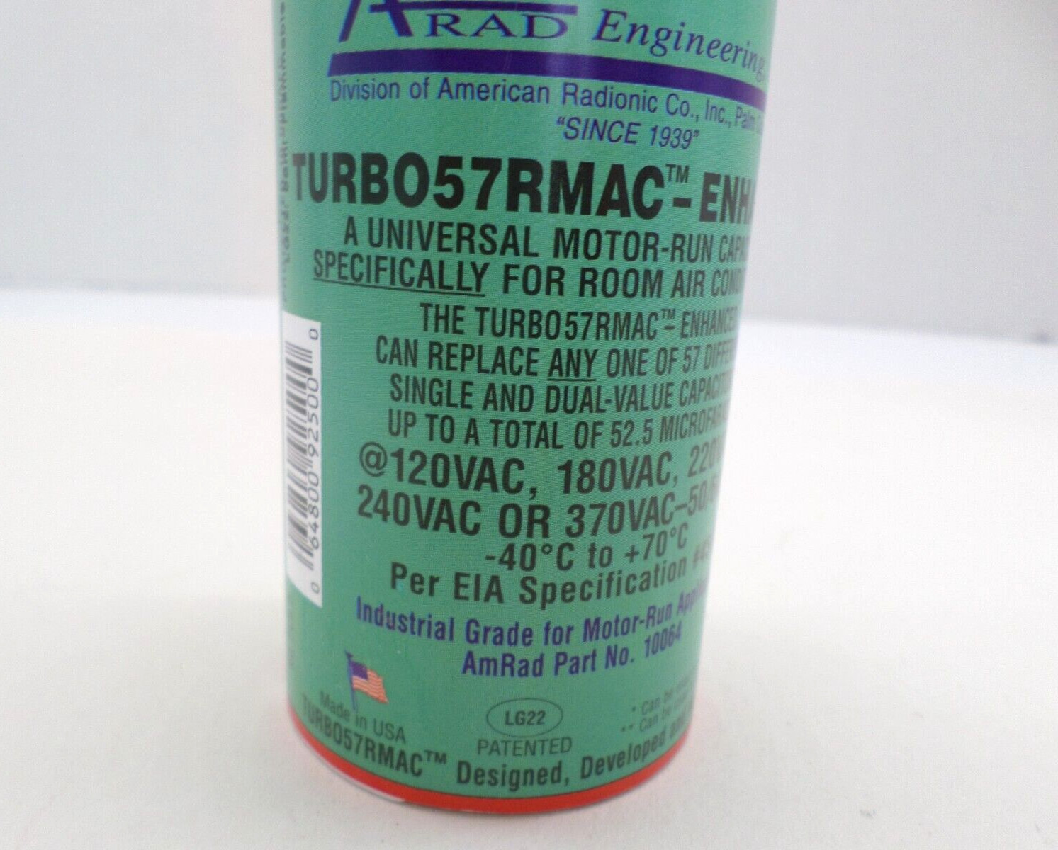 AmRad Turbo 57RMAC – Enhanced Motor Run Capacitor for Window Air Conditioners