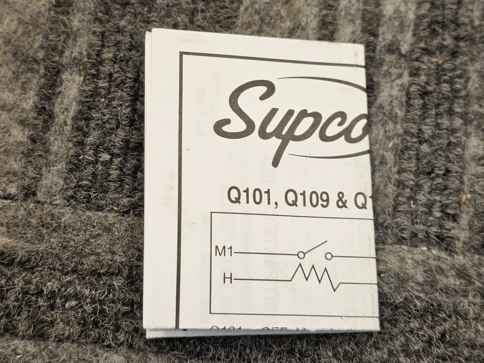 Supco Q106 Sequencer On 1-110 Off: 1-110 DPST/DPST 24V