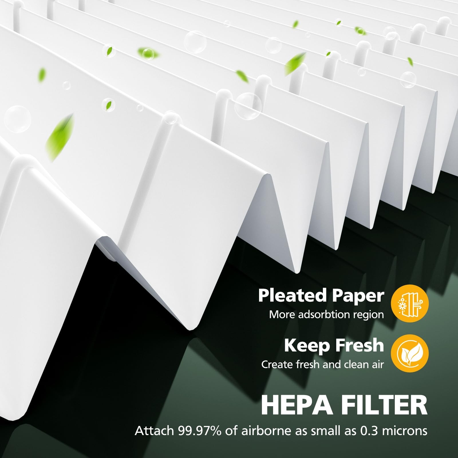 TP01 HEPA Replacement Filter 2 Count (Pack of 1), Green-2 Pack Version