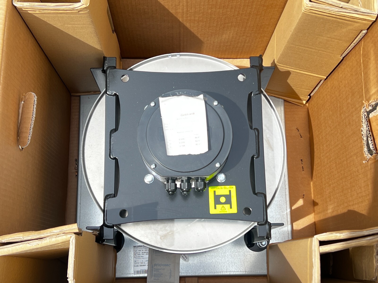 NICOTRA GEBHARDT PFP PLENUM FAN 355MM, 460V, ECM BLOWER ASSY 355 E138Y42TPU2137