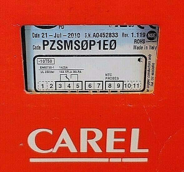 REFRIGERATION CONTROLLER-CAREL # PZSMSOPIEO w. LED DISPLAY w/o sensor wires-NEW