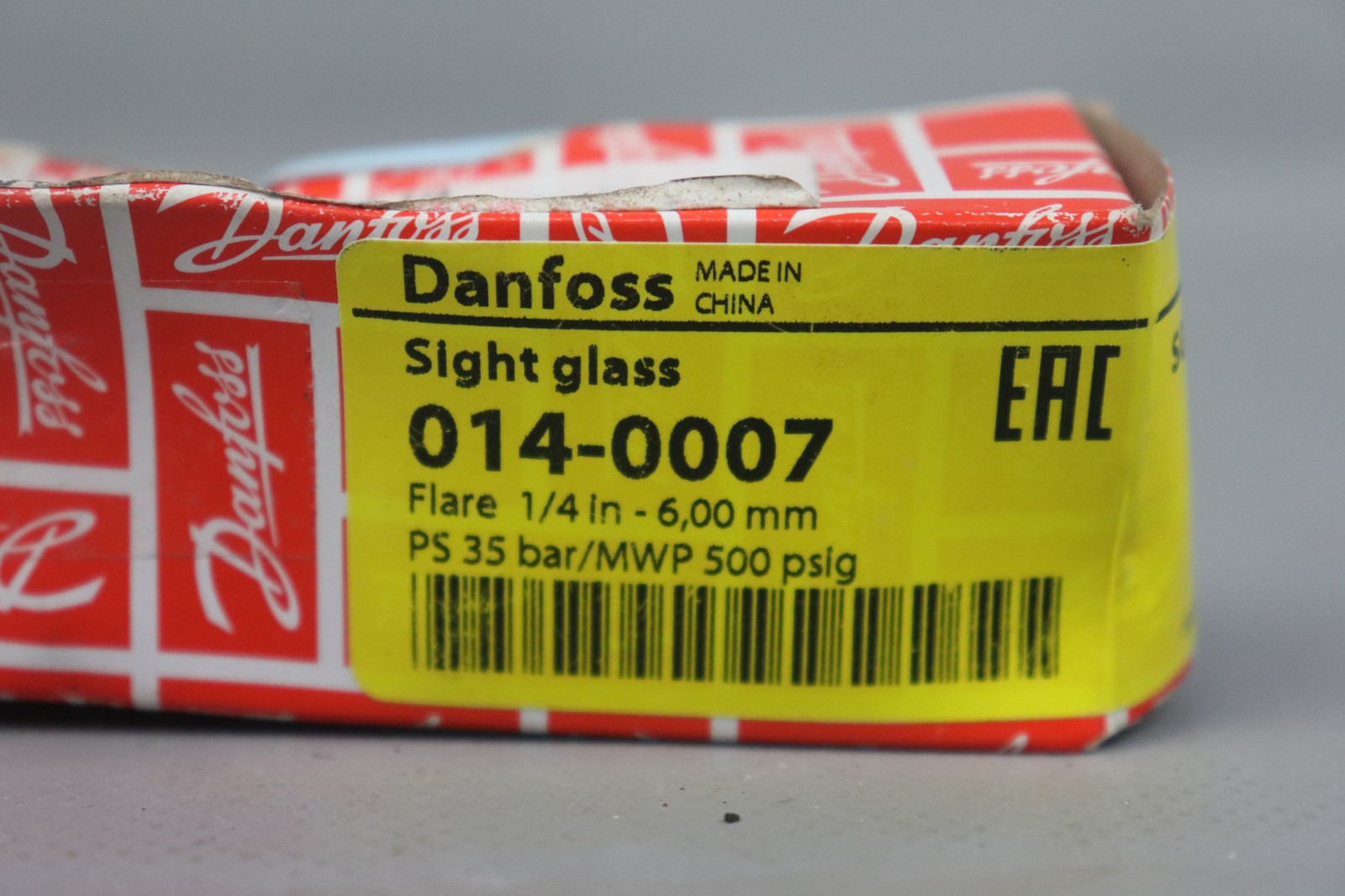 Danfoss 014-0007 Sight Glass Flare 1/4 In 6.00Mm 35 Bar Unused OVP