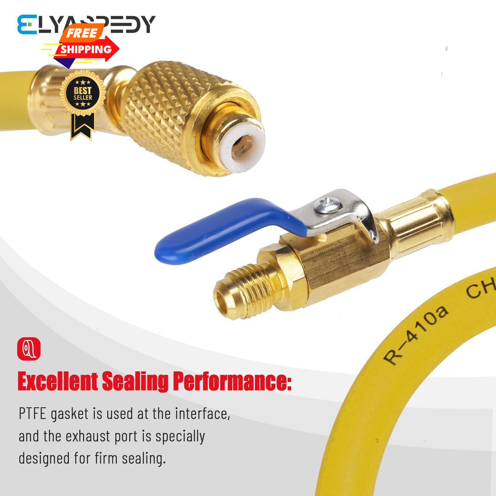 25980 1/4″ Internal Diameter FlexFlow and Low Loss Adapter Red/Yellow/Blue