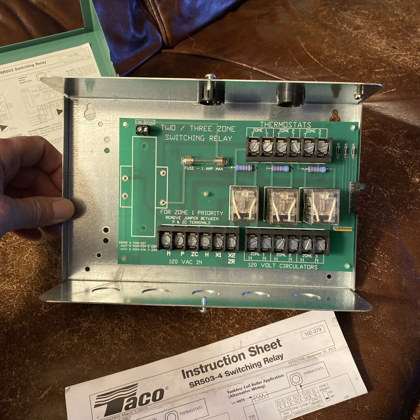 Taco SR503 3-Zone Switching Relay 9300-831 Open Box No Packaging New
