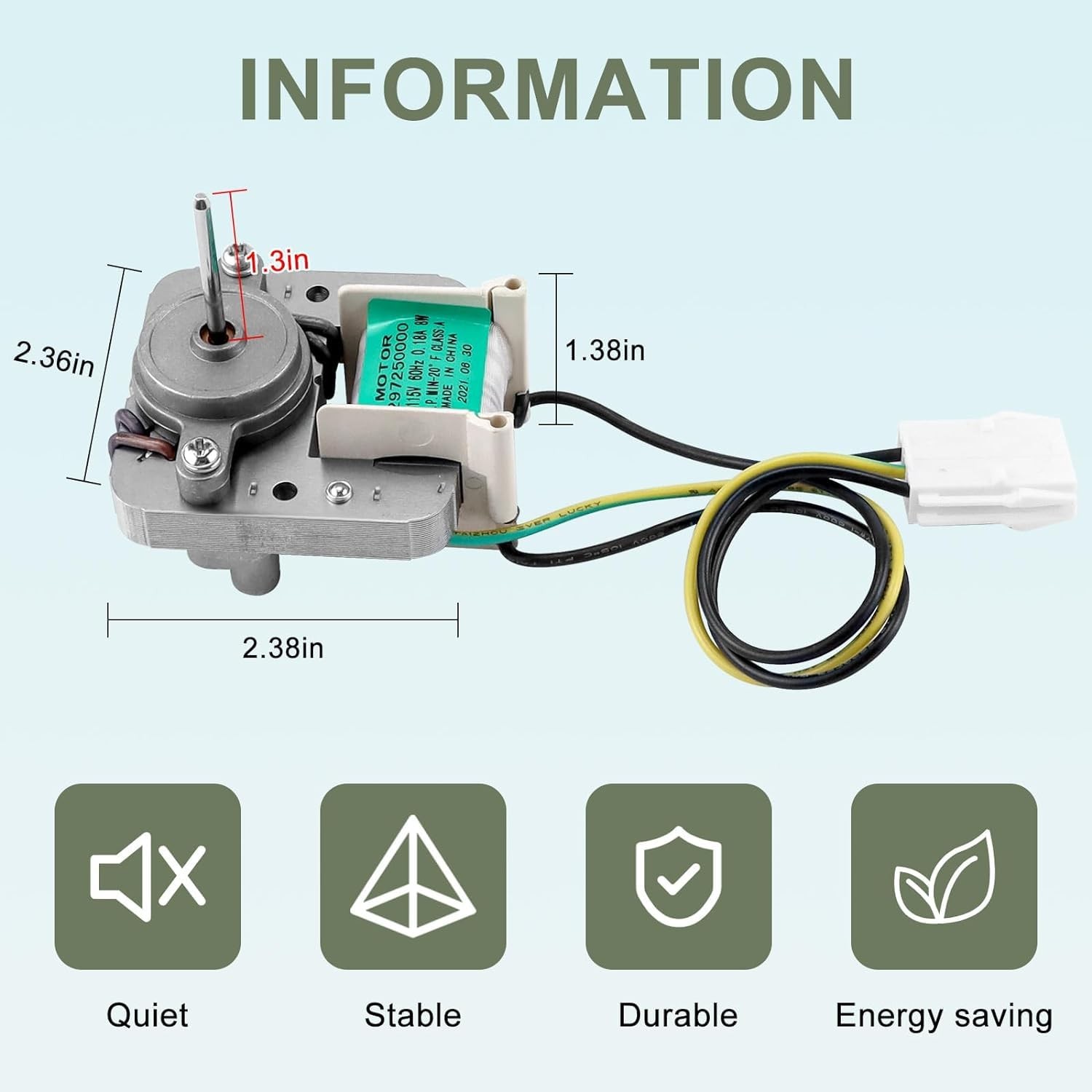 297309000 297250000 Refrigerator Evaporator Fan Motor Compatible with…