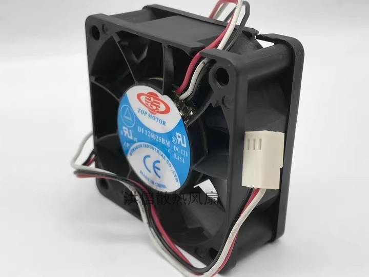 TOP MOTOR 6025 F126025BU DC12V 0.45A 3-wire high airflow ball fan