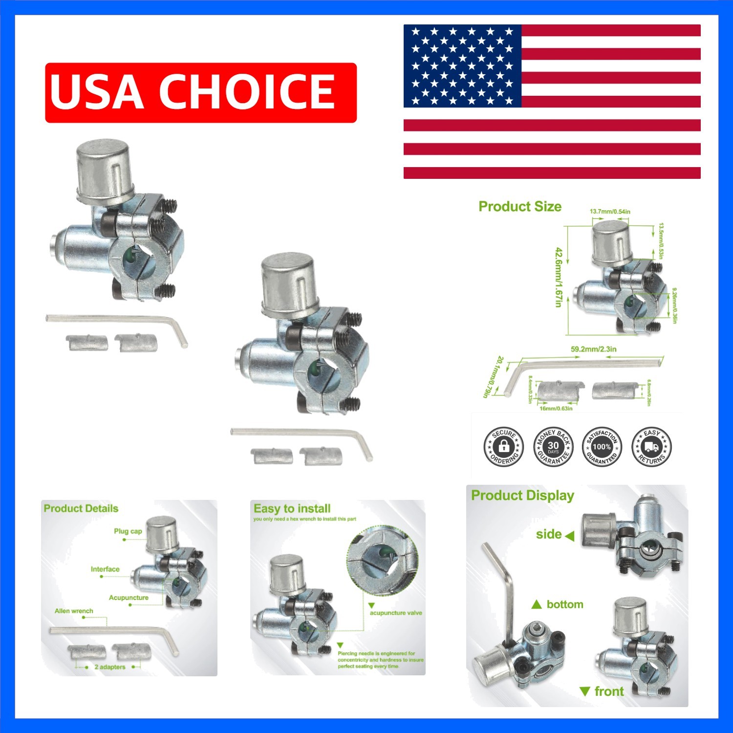 BPV-31 Refrigerator Tap Valve Piercing Valve Kit is fit for 1/4 inch, 5/16 in…
