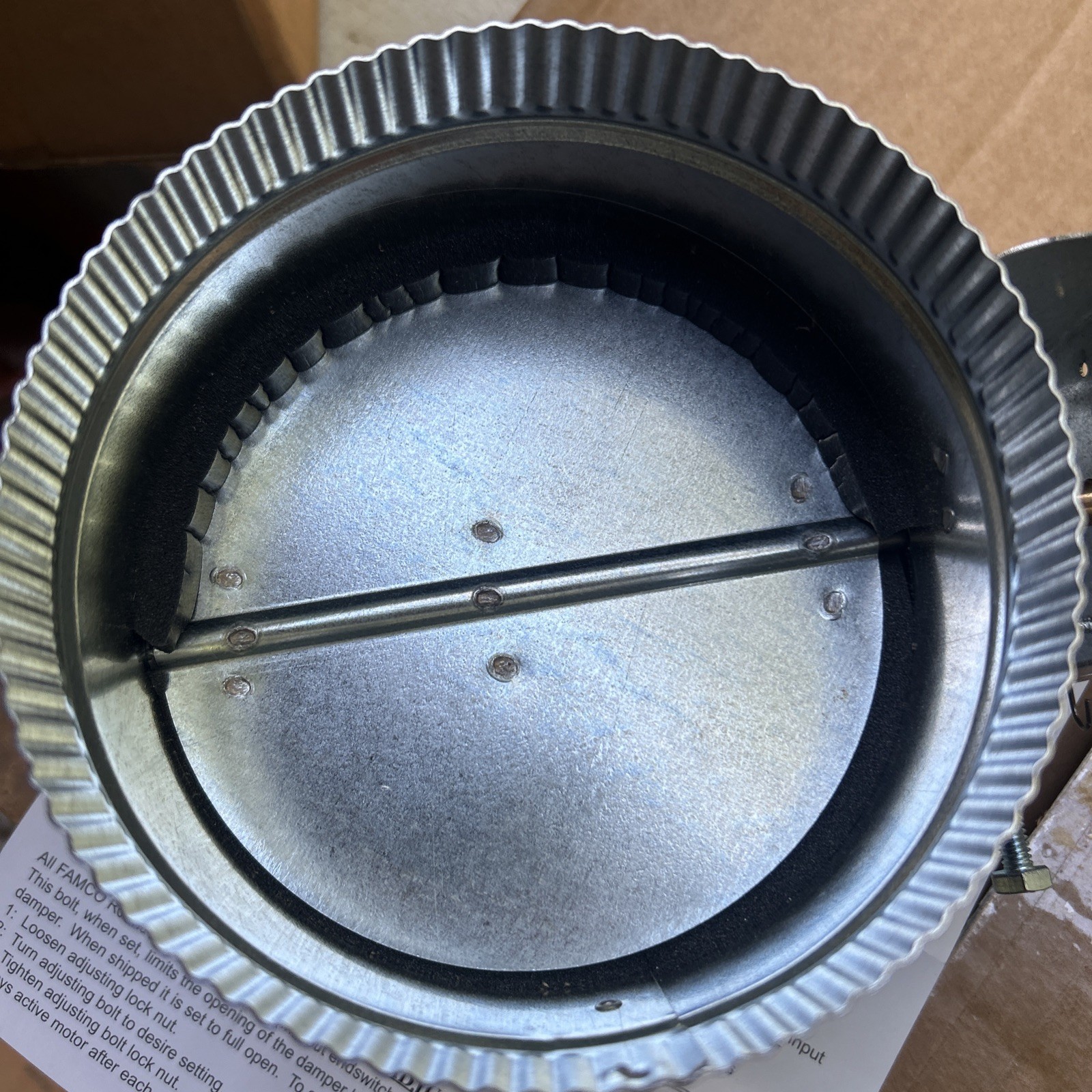 Motorized Damper HVAC Zone Control Damper 24 Volt Normally Closed, Power Open