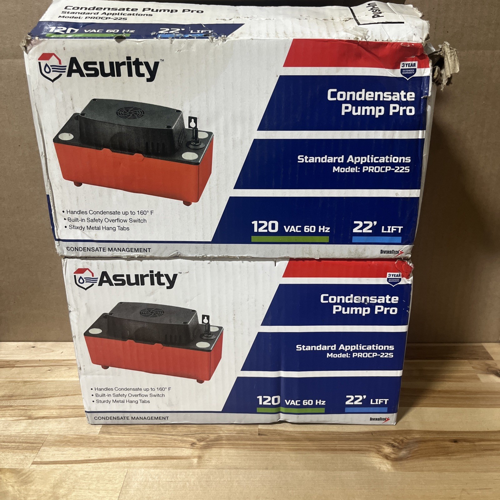 Asurity PROCP-22S Pro Condensate Pump 120V 60Hz 22’ Lift – New Open Box