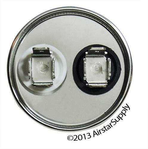 45 MFD x 370 / 440 VAC Round Run Capacitor AmRad USA2216 – Made in the USA