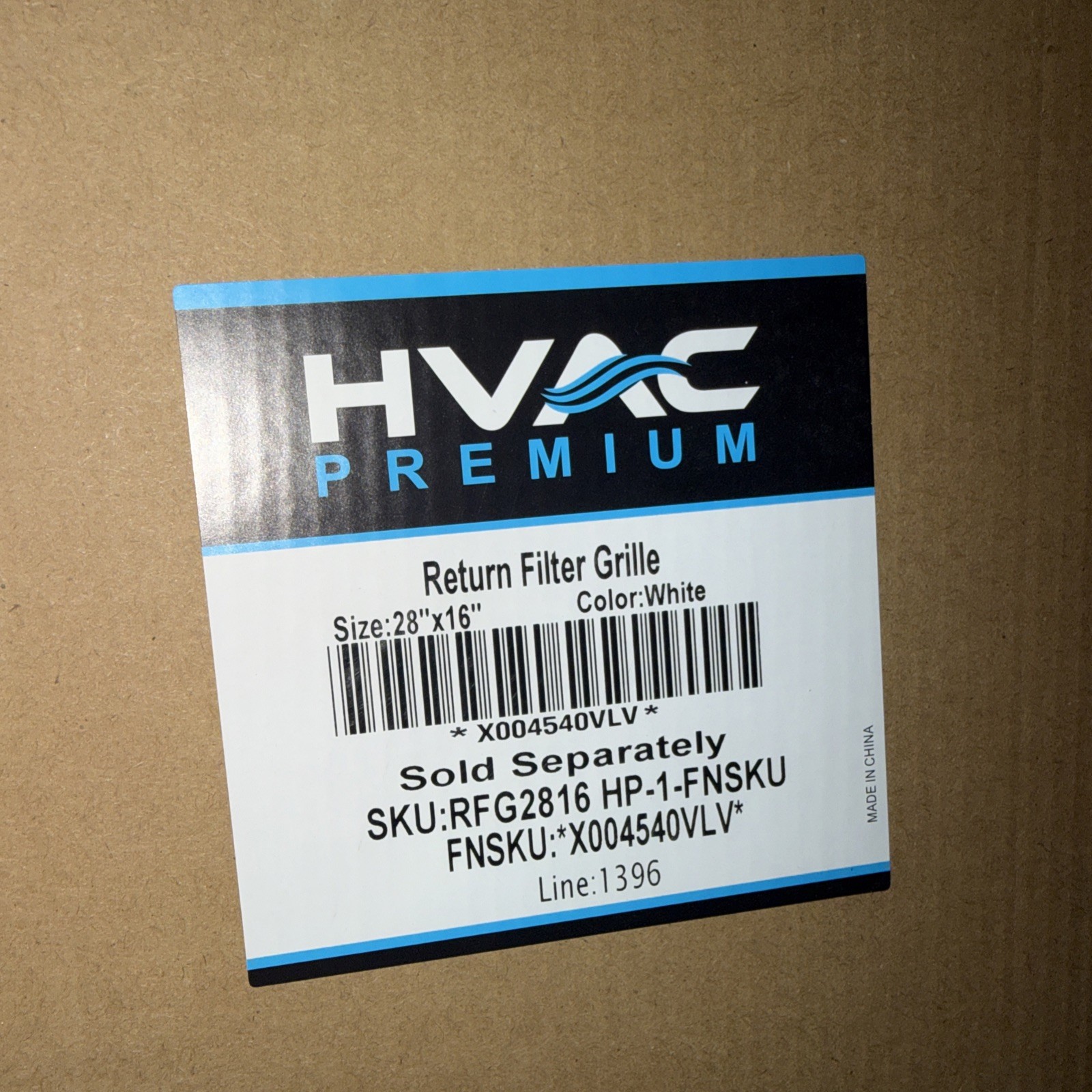 HVAC Premium 28 x 16 Duct Opening Steel Return Air, for 1-inch Filter,New In Box