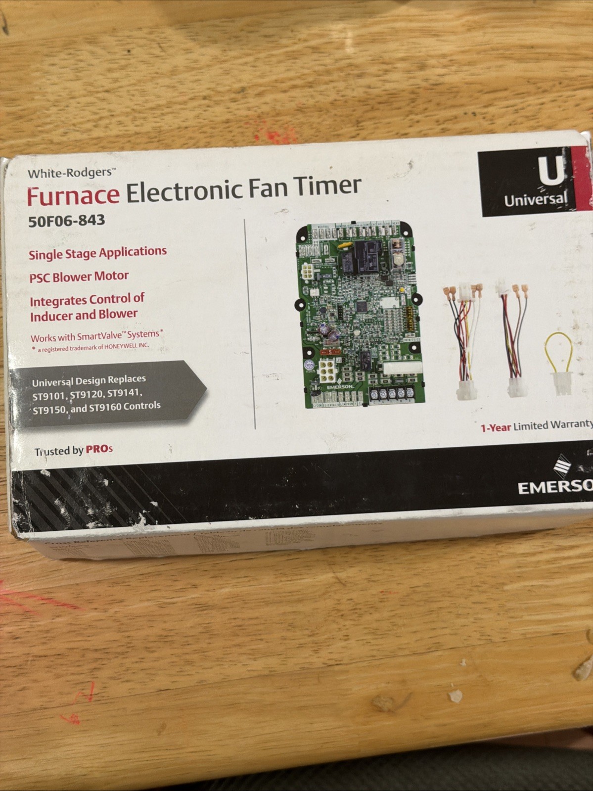 Emerson White-Rodgers Furnace Fan Timer Control Board 50F06-843 Open Box