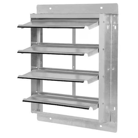 Dayton 53Dr10 12 In 17″H-W 5.75″L Alu Wall Backdraft Dampr, 14-1/2 In X 14-1/2