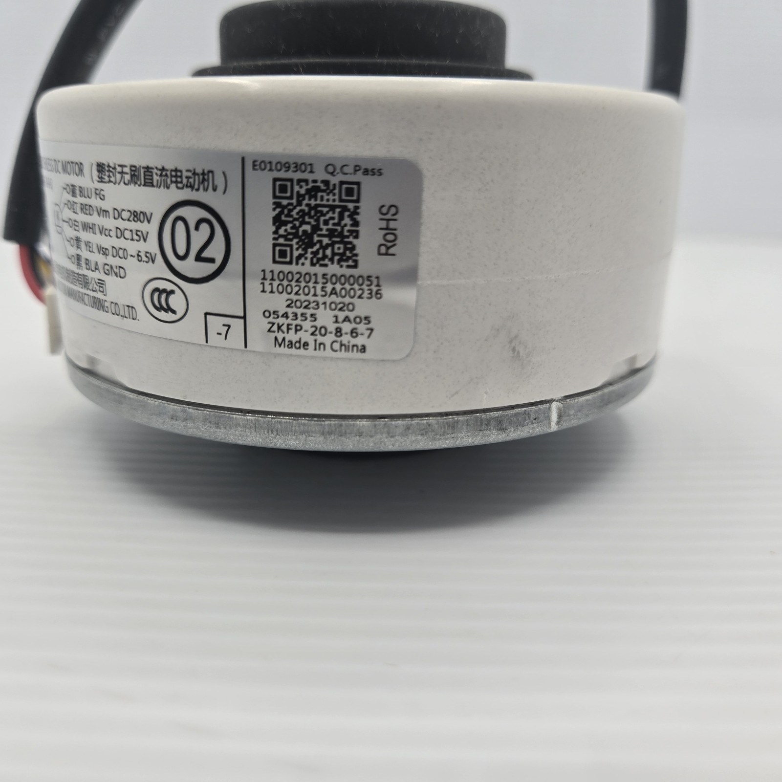 Welling WZDK20-38G ZKFP-20-8-6 DC Brushless AC Fan Motor 20W DC280V Midea Carrie