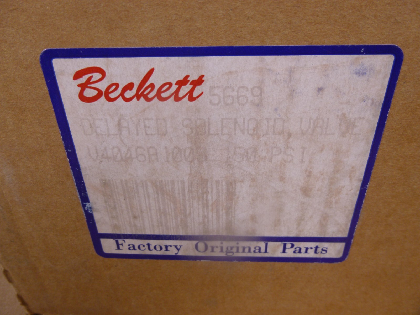 Becket 5669 Delayed Magnetic Solenoid Valve Kit For A, AF, & AFG Series Oil Burn