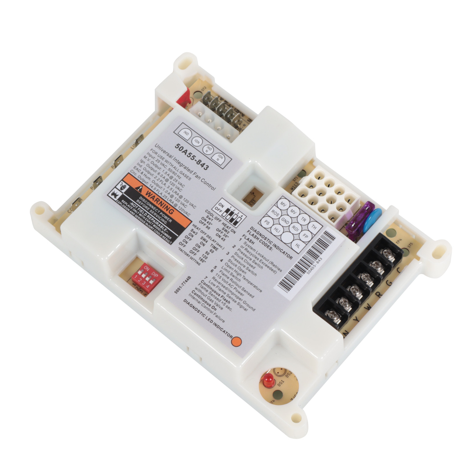 50A55-843 Furnace Control Circuit Board Replacement For White Rodgers