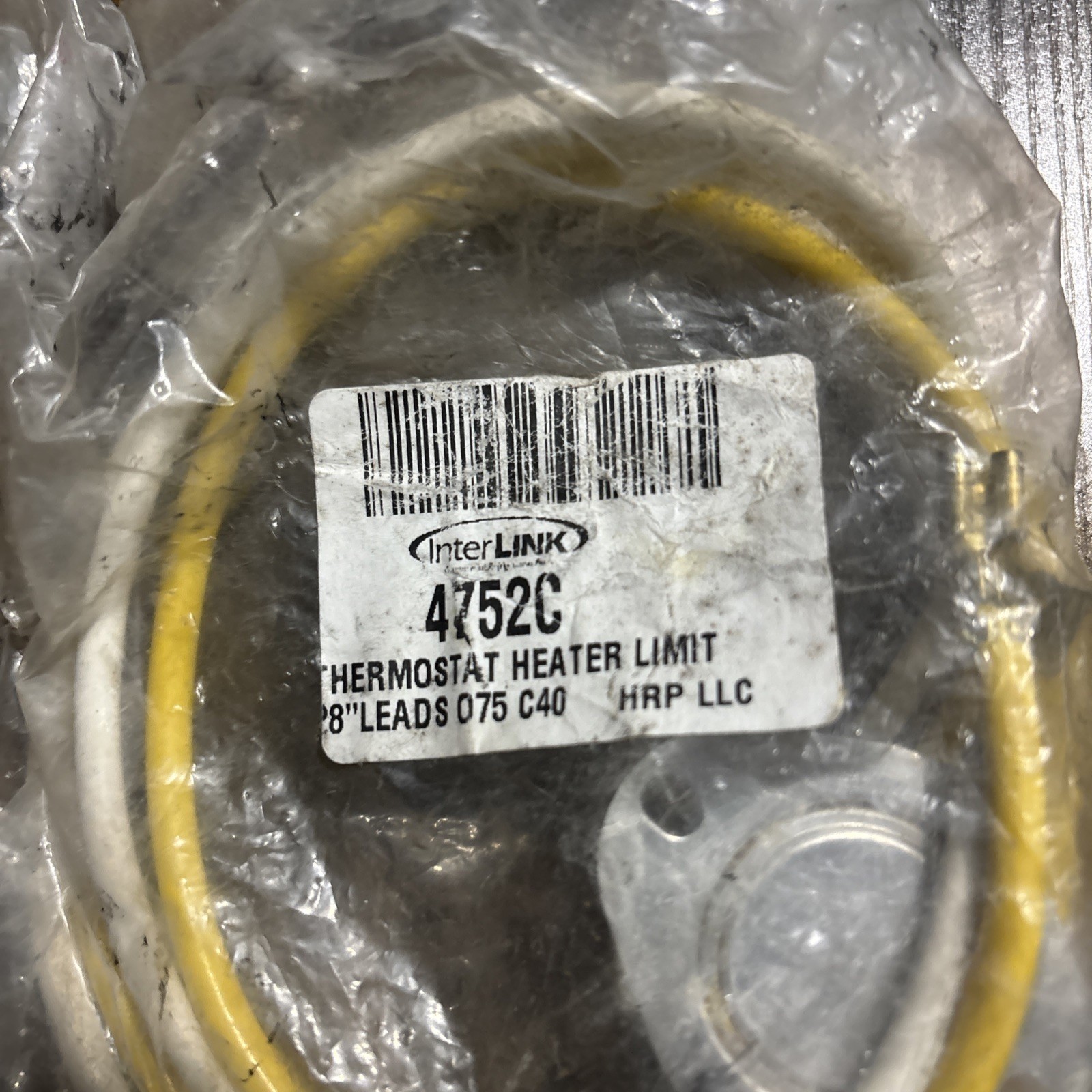 Heatcraft 4752C Thermostat, Fan Delay, Opens 75F, Closes 40F New