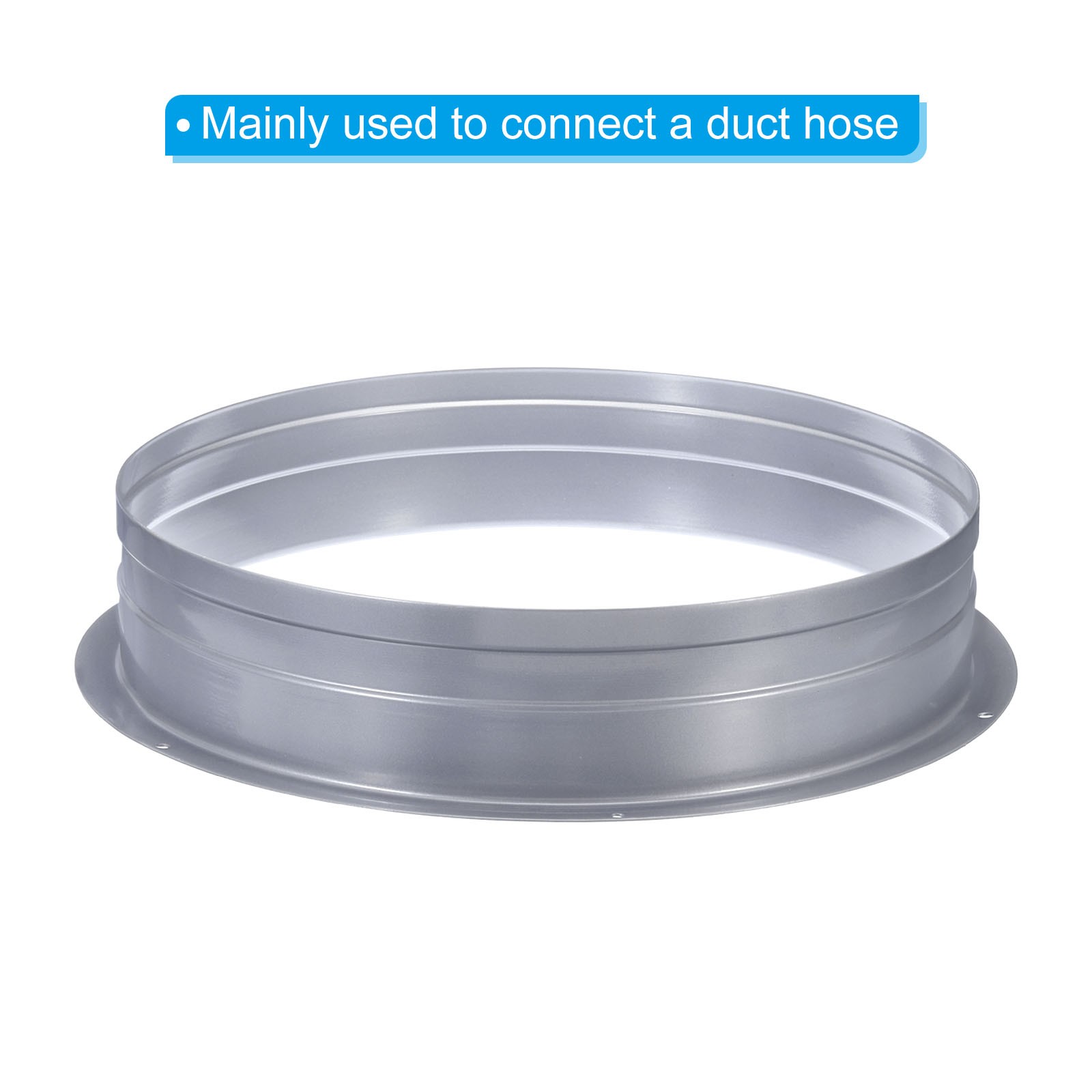 12 Inch Duct Connector Flange Metal Straight Pipe Exhaust Hose Flange