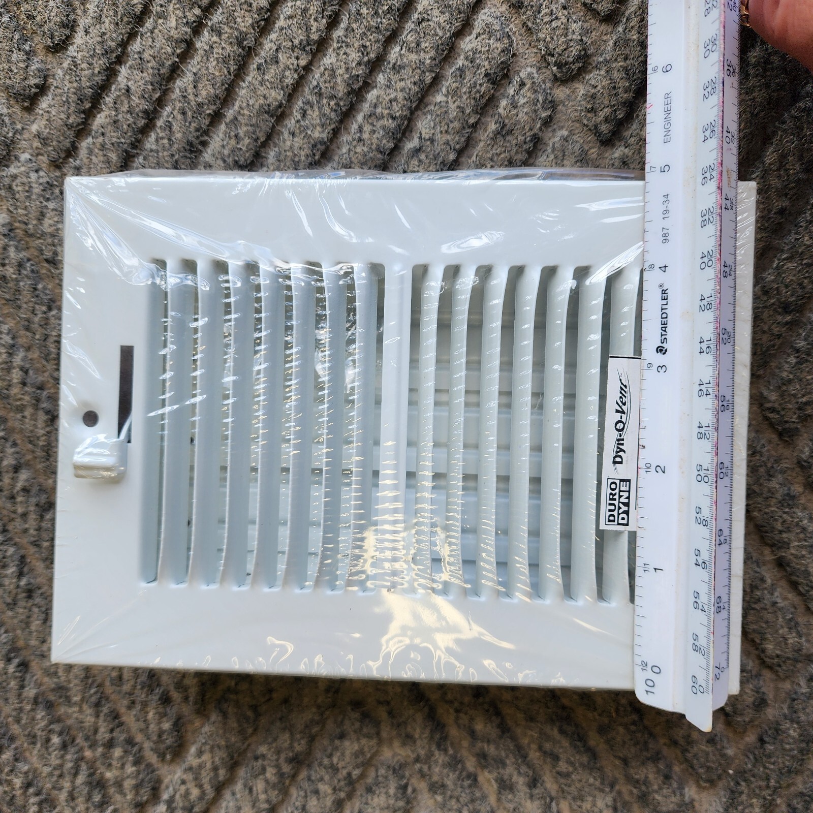 Fits 6″ x 4″ Opening, White Steel Vent Cover Steel HVAC Supply Register Grille