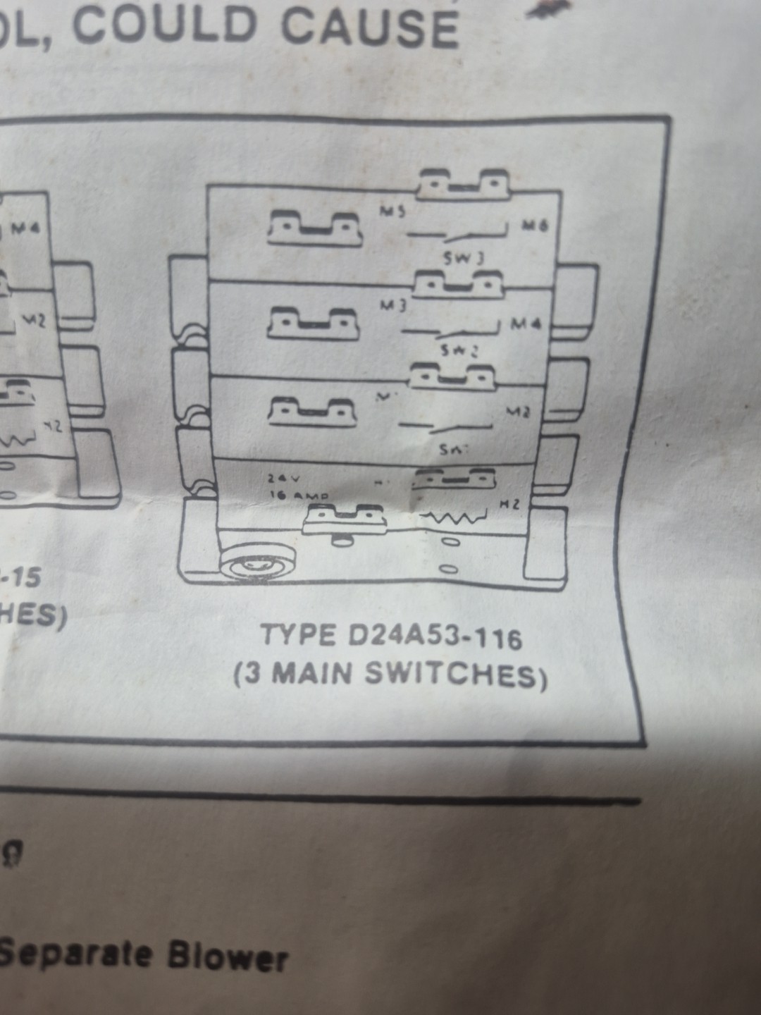 D 25A-53-116 Sequencer, 3 Main Switches