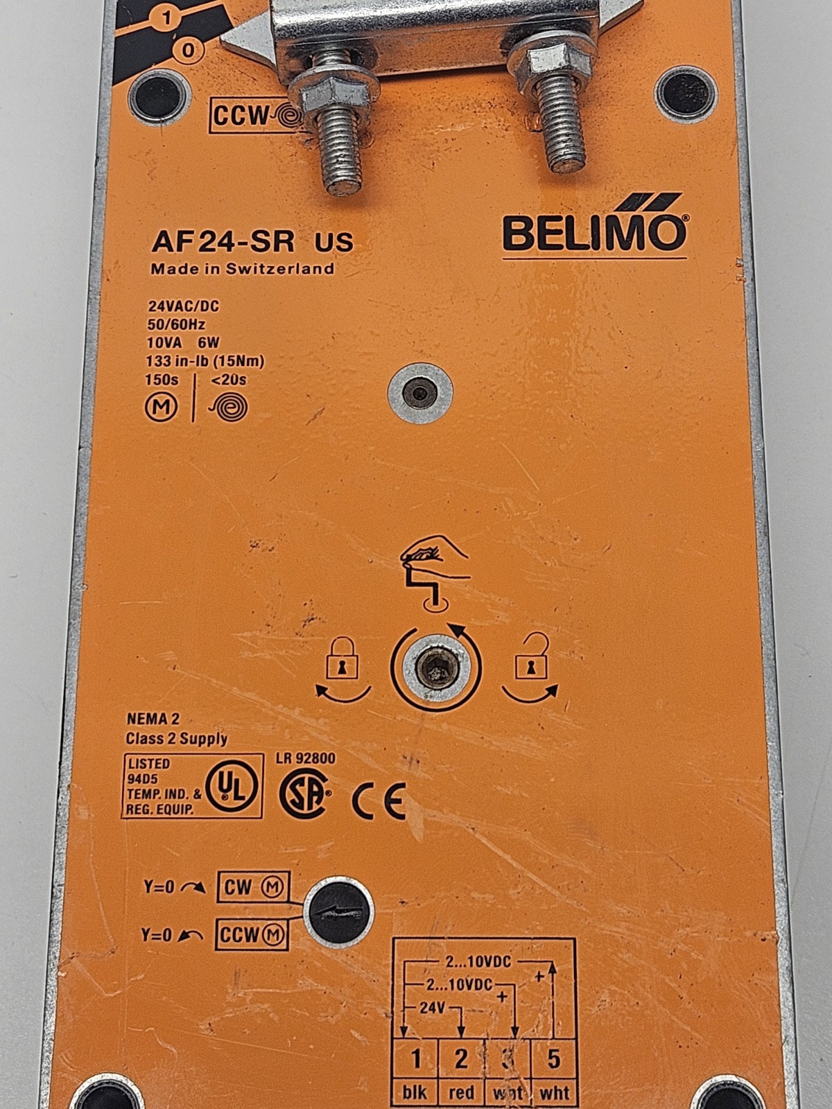 BELIMO AF24-SR US AF24SR US Spring Return Damper Actuator 24VAC 2-10 VDC HVAC
